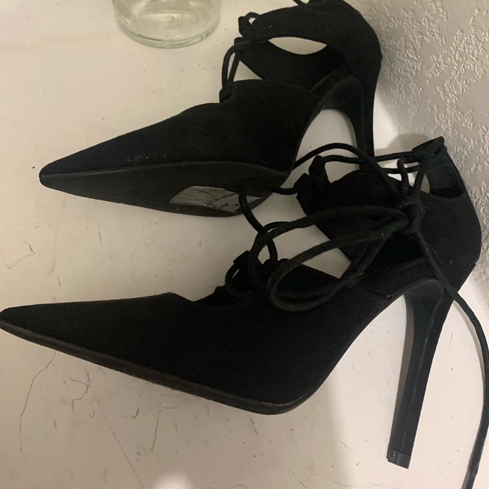 Lace Up Stiletto Heels